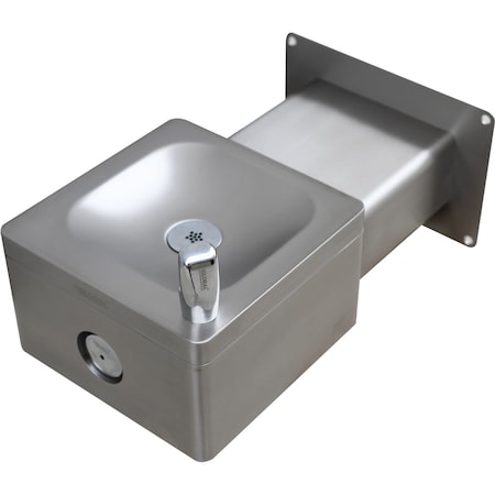 Global Industrial Outdoor Wall Mounted Drinking Fountain, Stainless Steel 761224